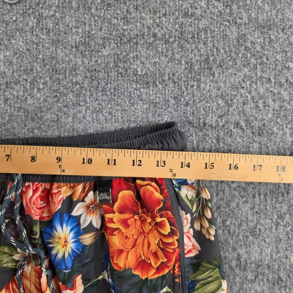 Agua Bendita Swim Trunks Men 34 Floral Tropical Multi Shorts Lined Beach Pool